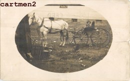 CARTE PHOTO : ATTELAGE CAROSSE CHEVAL FIACRE TRANSPORT - Sonstige & Ohne Zuordnung