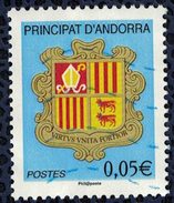 Andorre 2010 Oblitéré Used Coat Of Armes Blason 0,05 Euro SU - Used Stamps