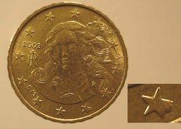 N. 31 ERRORE EURO !! 10 CT. 2002 ITALIA ESUBERO SULLA STELLA !!! - Varietà E Curiosità