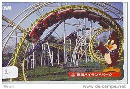 Télécarte Japon - PARC D´ATTRACTION (2) AMUSEMENT PARK - Pretpark -  Japan Phonecard - VERGNÜGUNGSPARK - Spiele