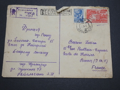 RUSSIE - Enveloppe En Recommandée Pour La France En 1948 , Affranchissement Plaisant - A Voir - L 6105 - Lettres & Documents