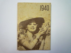 PETIT CALENDRIER  PUB  Sirop  DESCHIENS   1940   (format 8 X 5,5cm) - Small : 1921-40