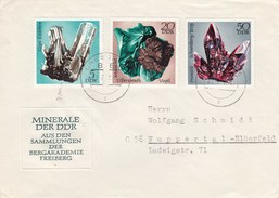 Allemagne Orientale - Lettre/ Minéraux  Année 1972 Y.T. 1427/1432 - 2 Lettres - Brieven En Documenten