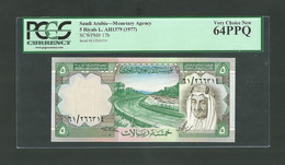 Saudi Arabia 5 Rials Correct Khamsa *** With Guarantee PCGS Currency *** Choice UNC - Saoedi-Arabië