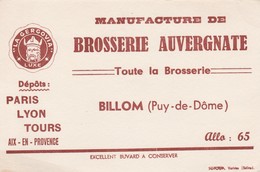 - 63 - BUVARD PUBLICITAIRE  BROSSERIE AUVERGNATE à BILLOM   - 004 - B