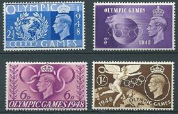 GROSSBRITANNIEN GRANDE BRETAGNE GB 1948 GEORGE VI  OLYMPIC GAMES SET 4v MNH SG 495-498 SN 271-274 MI 237-40 YT 241-244 - Unused Stamps