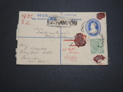 GRANDE BRETAGNE / INDE - Entier Postal En Recommandé De Serampour Pour Londres En 1915 - A Voir - L 6177 - 1911-35 King George V
