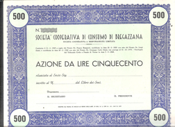 BREGAZZANA  SOC,COOP SI CONSUMO,AZIONE DA L-500.1950,INUSATA - A - C