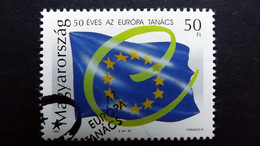 Ungarn 4542 Oo/ESST, 50 Jahre Europarat - Used Stamps