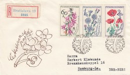 Tchécoslovaquie - Lettres/Fleurs Diverses - Année 1964 - Y.T. N° 1339/1344 - 2 Enveloppes - Brieven En Documenten