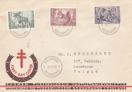 Finlande - Lettre/Mammifères Divers - Année 1953 - Y.T. N° 401/403 - Storia Postale