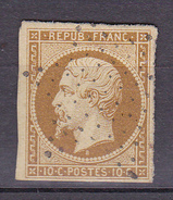 N° 9 Prince Président Louis Napoléon 1852:  10c Jaune Bistre Oblitération étoile Signé Calves Faire Offre - 1852 Luis-Napoléon