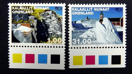 Grönland 376/7 **/mnh, NORDEN, Skulpturprojekt Von Aka Høegh, Schneeskulptur Beim Nuuk Snow Festival - Neufs