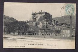 CPA 07 - LA VOULTE-SUR-RHONE - Le Château ( 1re Vue ) - TB PLAN Du Village Autour + Cheminée USINE - La Voulte-sur-Rhône