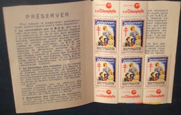 Carnet COMITE NATIONAL DE DEFENSE CONTRE LA TUBERCULOSE. 1955,avec 5 Timbres Sur 10 - Blocks & Sheetlets & Booklets