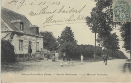 Sainte-Geneviève -  Route Nationale - La Maison Blanche  ( Café-restaurant  )  Ed. A Breger - Sainte-Geneviève