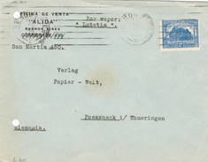 23095. Carta BUENOS AIRES (Argentina) 1928. Ship. POR VAPOR LUTETIA - Lettres & Documents