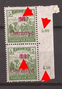 1919  6   BARANYA  UNGARN SERBIA JUGOSLAVIJA OVERPRINT  TYP II TYP IV  NEVER HINGED - Baranya