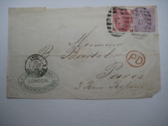1868 , Cover (Front Only) To France - Lettres & Documents