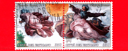 VATICANO - Usato - 1994 - Restauro Della Cappella Sistina - 2 × 350 (L.) - Creazione Di Astri E Piante - Usados