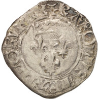 Monnaie, France, Charles VI, Florette, Troyes, TB+, Billon, Duplessy:405B - 1380-1422 Charles VI Le Fol