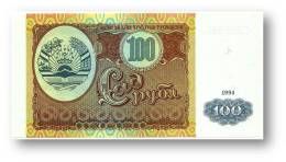 TAJIKISTAN - 100 Rubles - 1994 - Pick 6 - UNC - Serie  BO ( BO ) - The National Bank Of The Republic - Tadjikistan