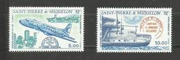 St -Pierre Et Miquelon POSTE AERIENNE N°64, 65 Neufs** Cote 9.10 Euros - Ongebruikt