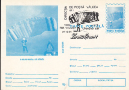 55696- KESTREL PARAGLIDER, PARACHUTTING, POSTCARD STATIONERY, 1994, ROMANIA - Parachutespringen