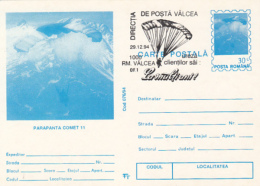 55697- COMET 11 PARAGLIDER, PARACHUTTING, POSTCARD STATIONERY, 1994, ROMANIA - Parachutespringen