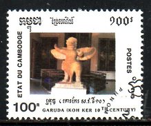 CAMBODGE. N°985 Oblitéré De 1991. Statue De Garuda. - Hinduismus