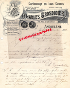 16 - ANGOULEME - BELLE LETTRE MANUSCRITE CHARLES GROSDIDIER-CARTONNERIE-CARTONNAGES-26 RUE BORDEAUX- 1917 CARTONS - Imprimerie & Papeterie