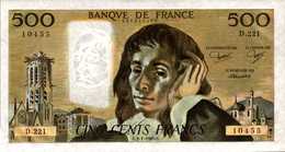 FRANCE 500 FRANCS PASCAL Du 3-1-1985  PicK 156e   F71/32  UNC/NEUF - 500 F 1968-1993 ''Pascal''