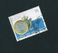 N° 1358 Pièce De Monnaie De 1€  Timbre Oblitéré  Vatican 2004 - Used Stamps