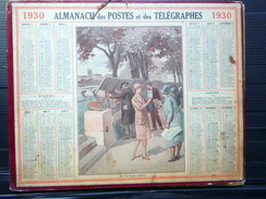 CALENDRIER ALMANACH DES POSTES PTT 1930 LES QUAIS A PARIS  DEPARTEMENT DU RHONE   POSTES ET TELECOMMUNICATION - Formato Grande : 1921-40