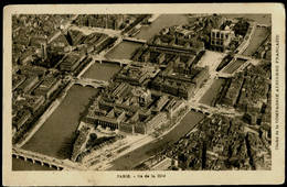 087-FRANCE PARIS PANORAMA-ILE De La Cité-Panorama-Insel The City Vue Aérienne-aerial View Ca 1920 - Flugwesen