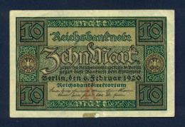 Banconota Germania 10 Mark  1920 SPL - A Identifier
