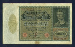 Banconota Germania 10.000 Mark 19/1/1922 - A Identifier