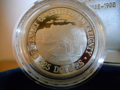 COOK ISLANDS 25 $ DOLLARS 1988 SILVER PROOF CENTENARY 1888-1988 - Cook