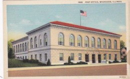 Illinois Waukegan Post Office Curteich - Waukegan