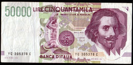 ITALY 50000 LIRE 1992 P-116b VF "free Shipping Via Registered Air Mail" - 50000 Liras