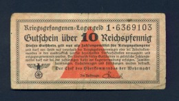 Banconota Germania 10 Reichsmark , Prigionieri Di Guerra - Te Identificeren