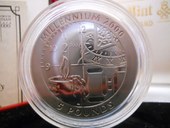 GIBRALTAR 5 POUNDS 1999 TITANIUM PROOF "MILLENNIUM 2000 - Gibraltar