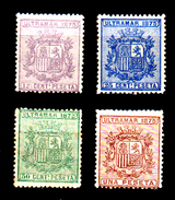 Cuba-002 - 1875 - Y&T N. 9,10,11,12 (+/sg) LH/NG - Privi Di Difetti Occulti. - Cuba (1874-1898)