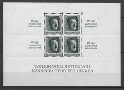 REICH - 1937 - BLOC YVERT N° 11 ** -  COTE = 325 EURO - - Blocs