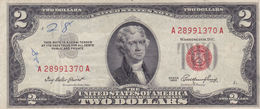 USA 2 $ DOLLARS 1953 RED SEAL NOTE F-VF - United States Notes (1928-1953)