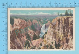 Yellowstone  WY - Yellowstone Canyon And Point Lookout  - Linnen Postcard Lin -  Vintage Ancienne - 2 Scans - Yellowstone