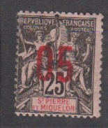 S.P.M.-1912-N°98* 05 SUR 0.25 - Ungebraucht