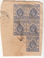 10c Used On Piece, KG V Series, REGISTERED Postmrk Hong Kong - Lettres & Documents