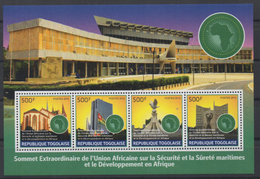 Togo 2016 - Mi. ? Sommet Union Africaine Africa Map Flag Drapeau Fahne 15 Octobre OFFICIAL Local Issue ** - Briefmarken