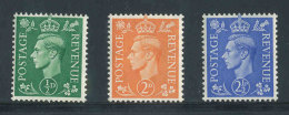 GRANDE-BRETAGNE - 1941 - Yvert N# 209Ab/212Ab/213Ab - NEUFS ** Luxe MNH - Série 3 Valeurs  - George VI - Ungebraucht